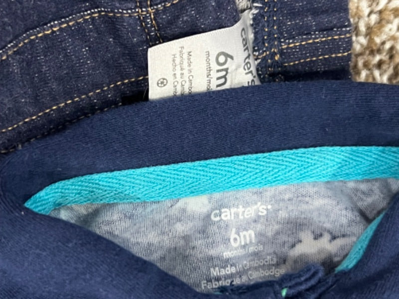 Carter’s Polo shirt and jeans, size 6 mos, VGUC, , Kids 6 Month (3-6M)