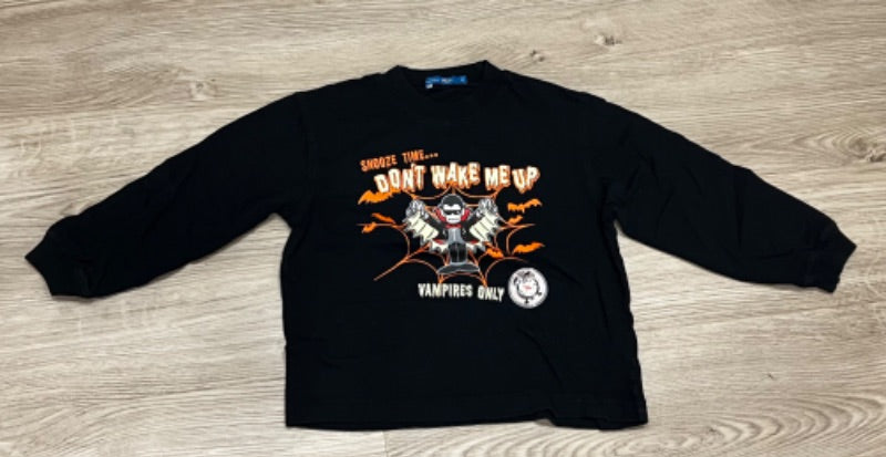 Black, Halloween Vampire L/S T-shirt, Size 4T, Kids 4/4T