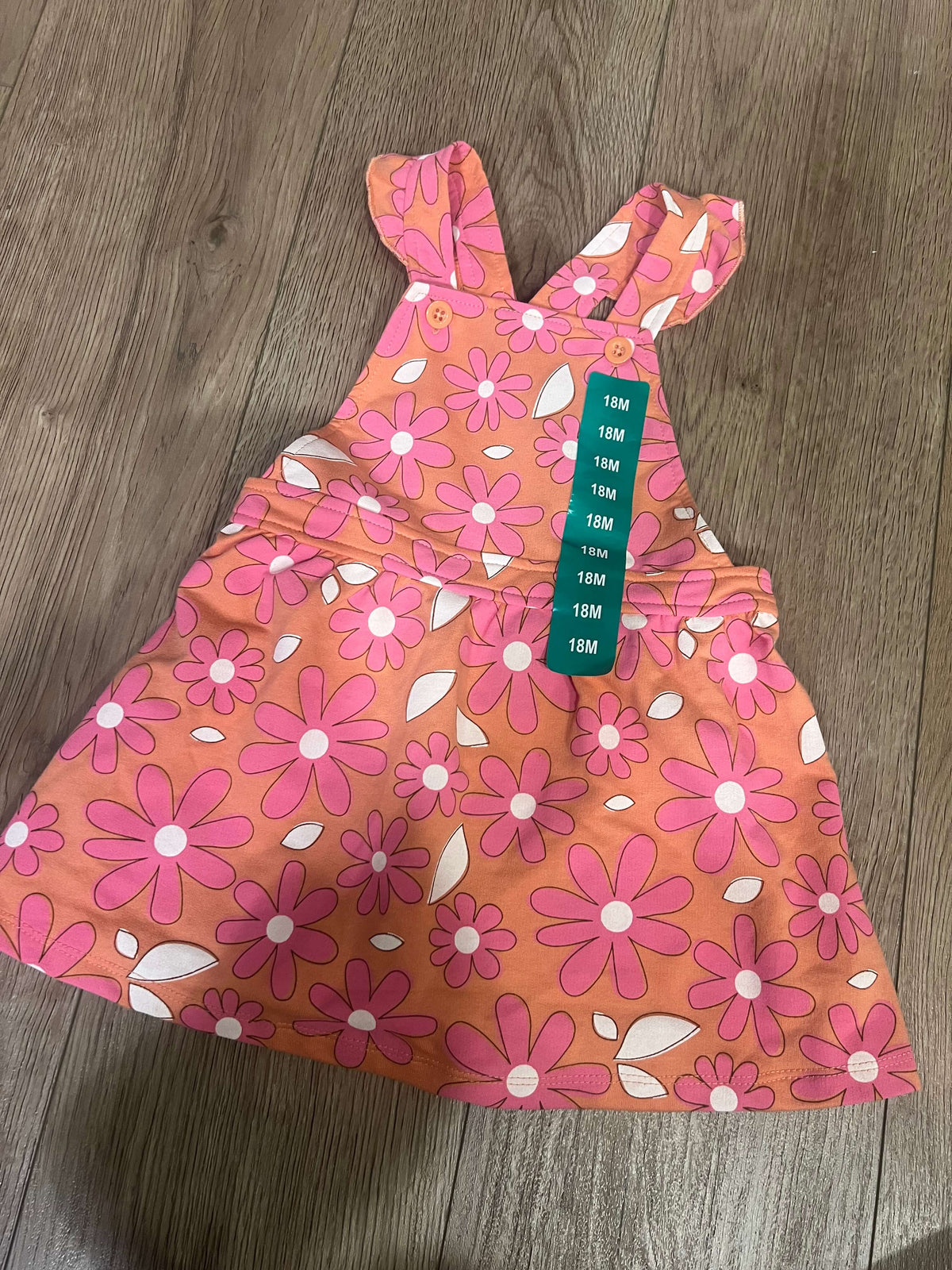Floral Pekkle Overall Dress, Kids 18 Month (12-18M)