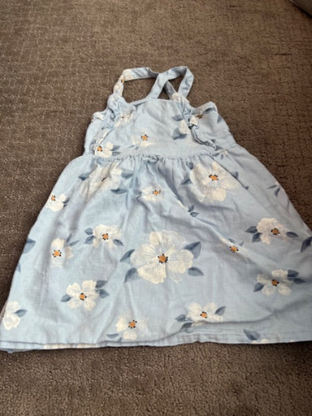 Girls - Carters 3T dress soft denim floral dress, Kids 3T