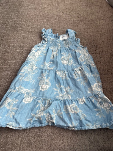 Girls - Old navy soft denim floral dress 3T, Kids 3T