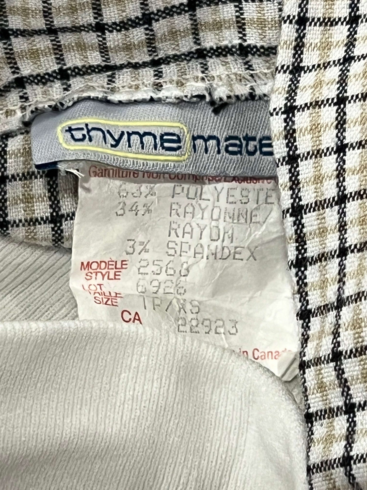 Thyme Maternity plaid stretchy pants, size X-Small, Very Good Used Condition (VGUC), Maternity XS (0-2)