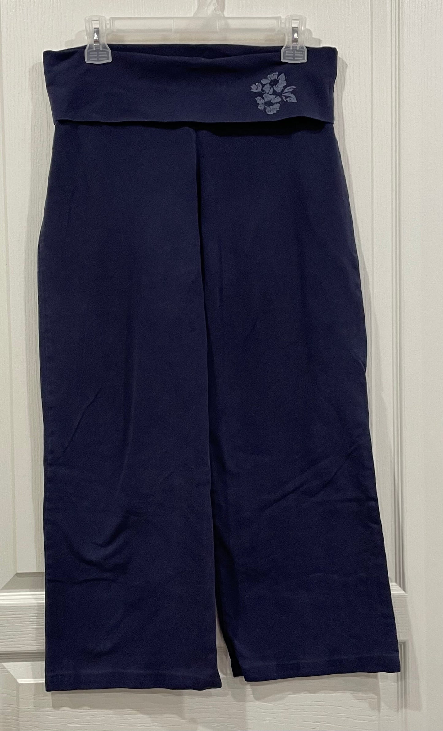Navy Blue Maternity Yoga Pants, size 10 (Eur 38), Very Good Used Condition (VGUC), Maternity S (4-6)