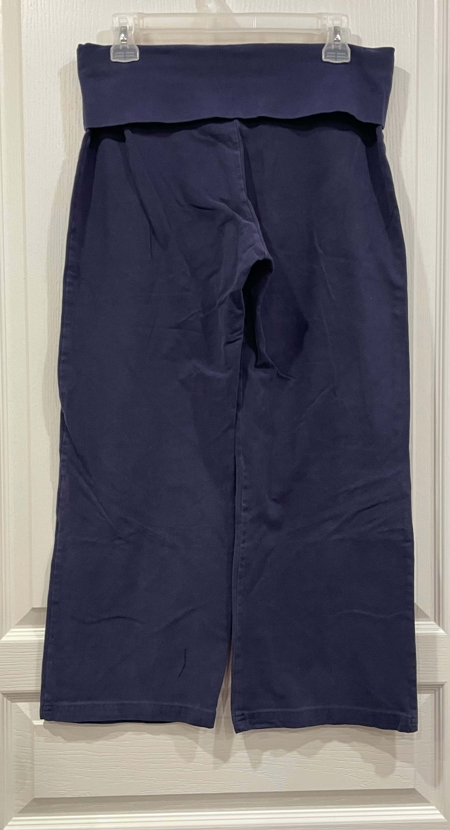 Navy Blue Maternity Yoga Pants, size 10 (Eur 38), Very Good Used Condition (VGUC), Maternity S (4-6)