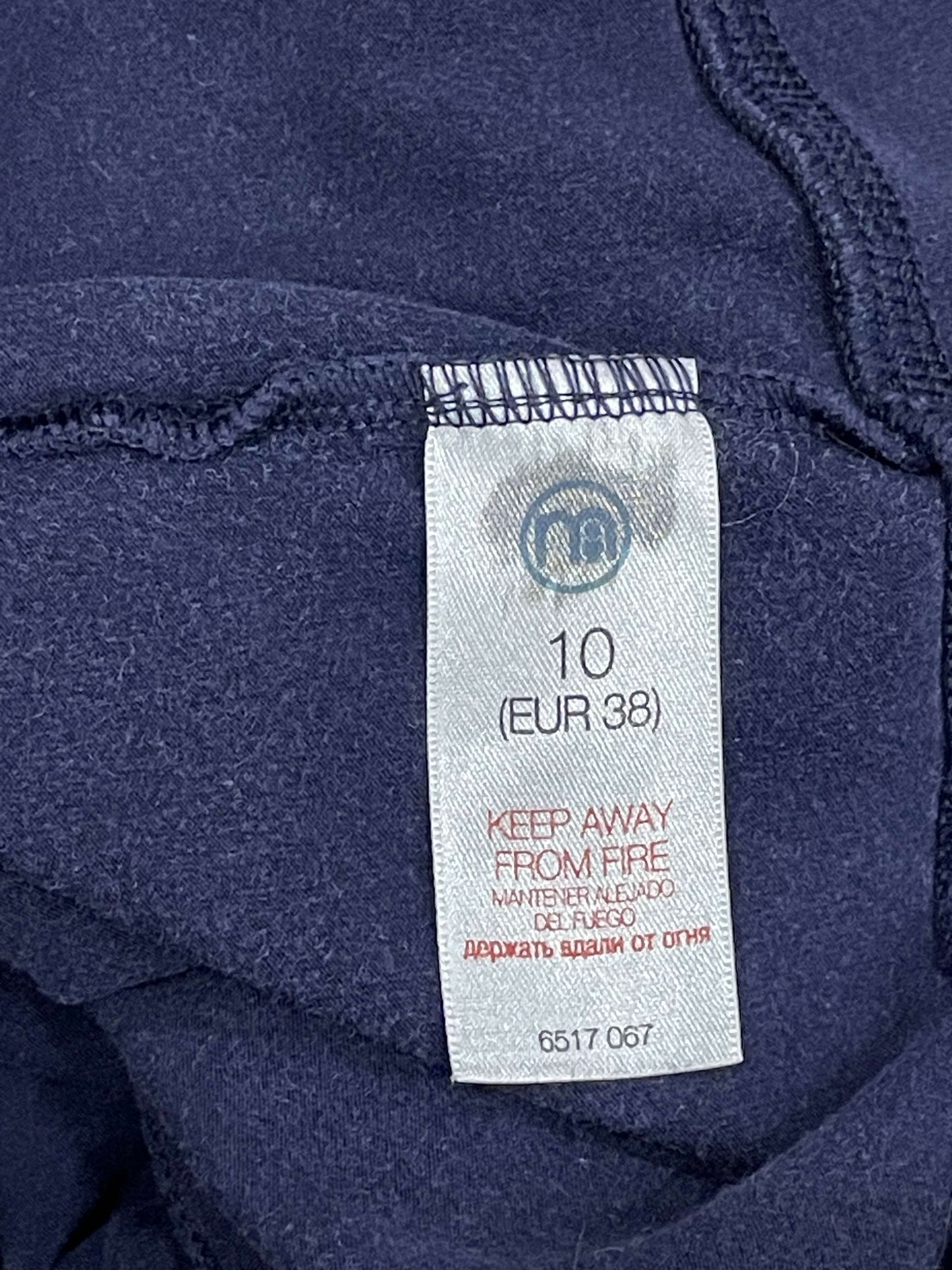Navy Blue Maternity Yoga Pants, size 10 (Eur 38), Very Good Used Condition (VGUC), Maternity S (4-6)