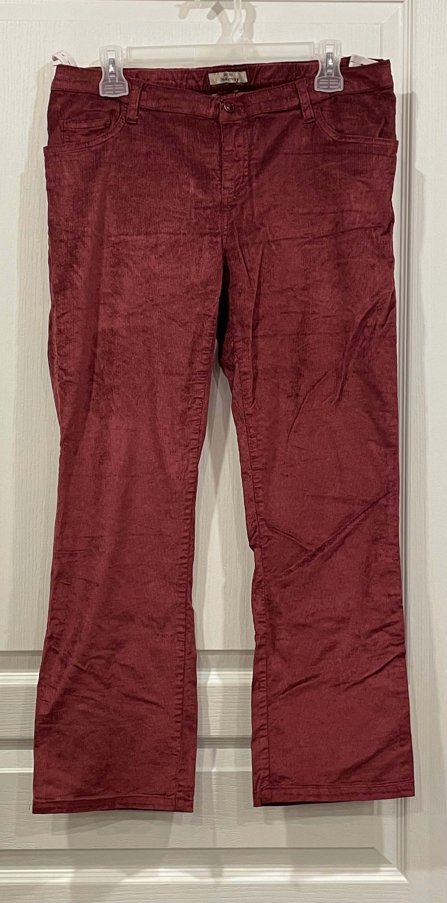 Dark Pink Maternity Corduroys, approx. size Small, Excellent Used Condition (EUC), Maternity S (4-6)