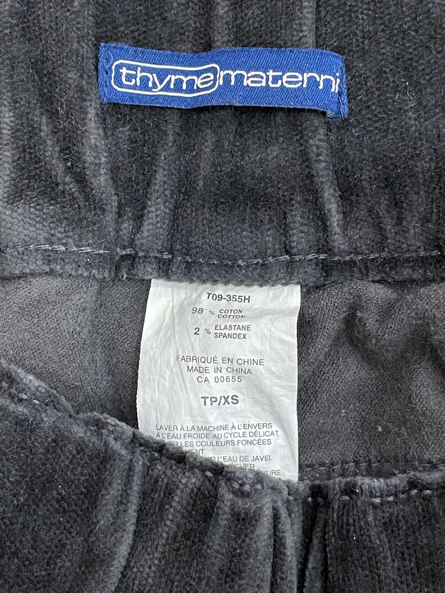 Black Maternity Velvety Pants, size X-Small, Excellent Used Condition (EUC), Maternity XS (0-2)