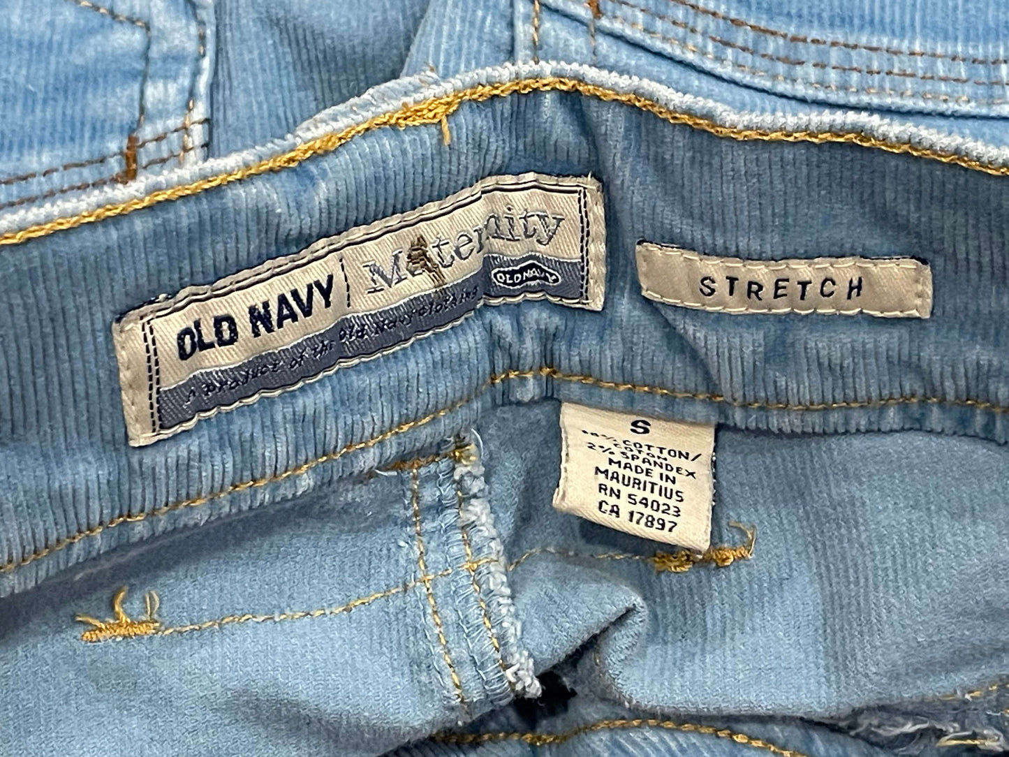 Blue Maternity Low Rise Corduroys, size Small, Very Good Used Condition (VGUC), Maternity S (4-6)