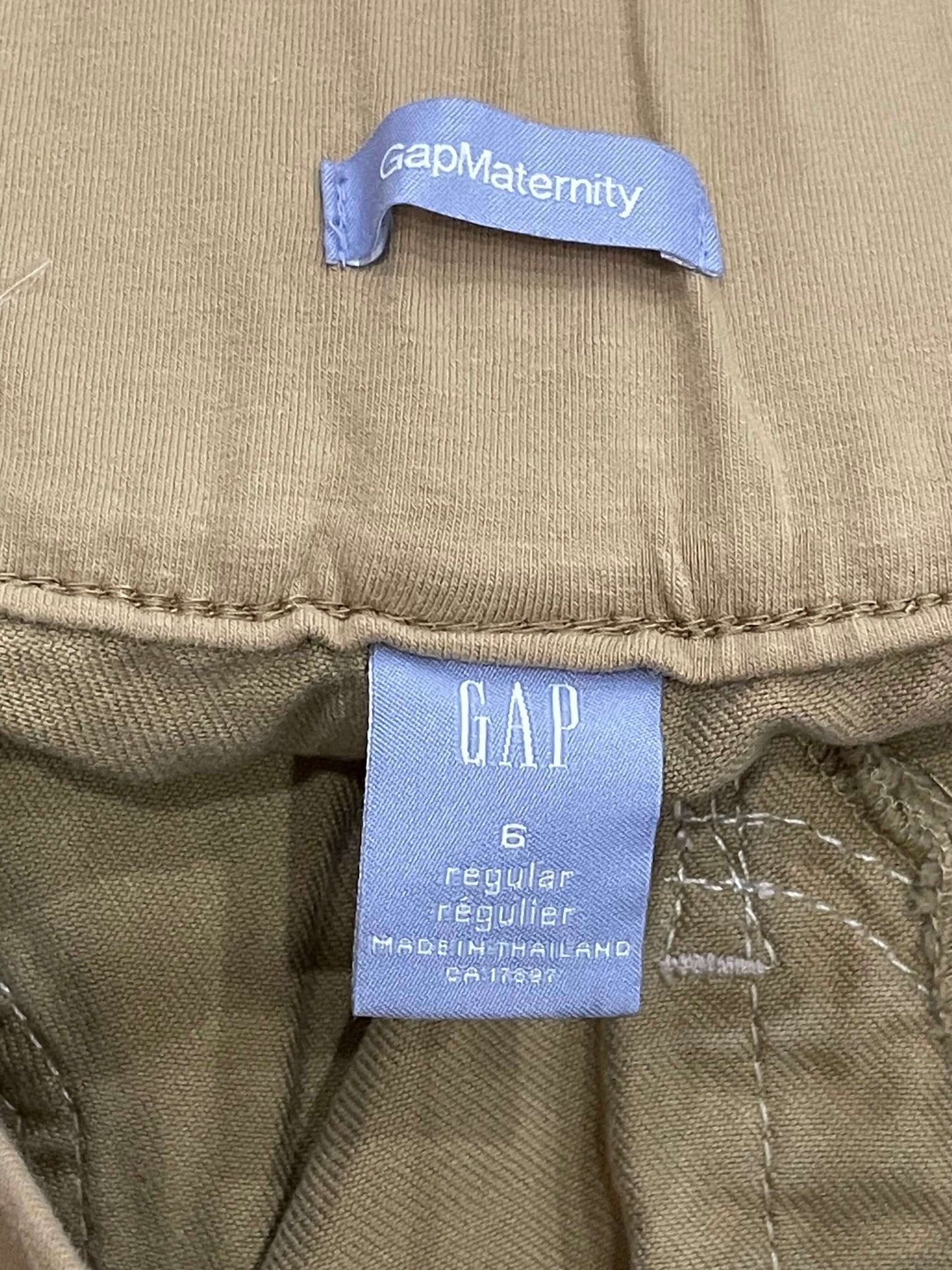 Khaki Maternity Crops/Capris from GAP Maternity, size 6, Excellent Used Condition (EUC), Maternity S (4-6)