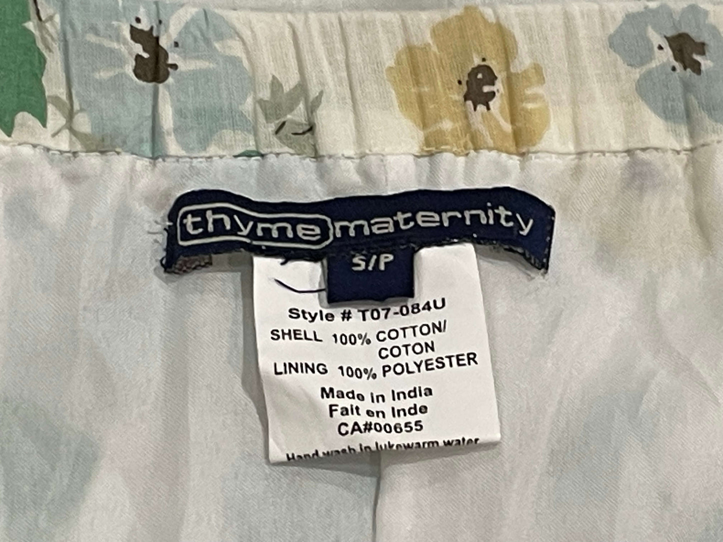 Thyme Maternity, Floral Pattern Maternity Skirt, size S/M, Maternity S (4-6)