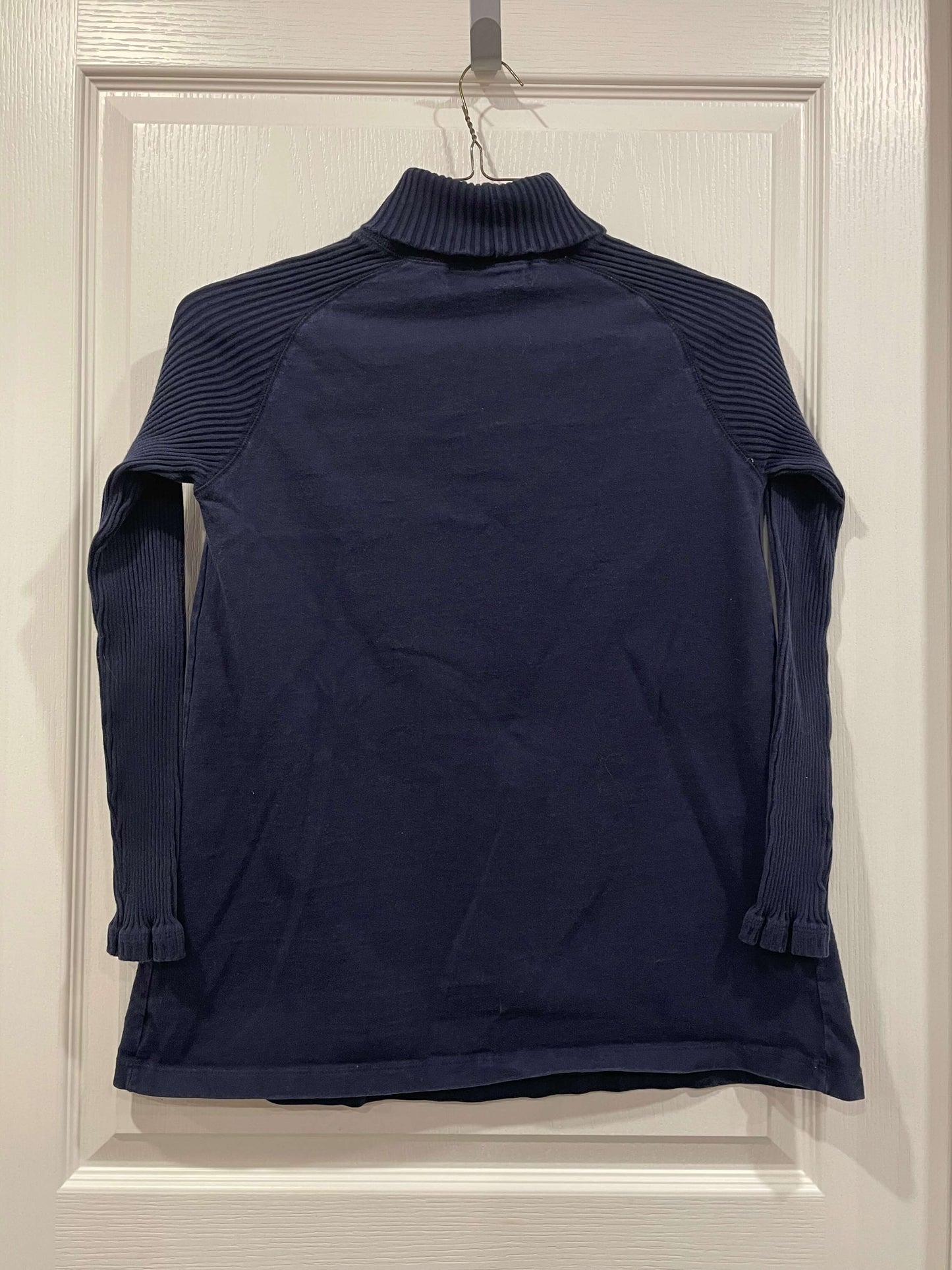 Solid Navy Blue L/S Maternity Turtleneck, size Small , Maternity S (4-6)