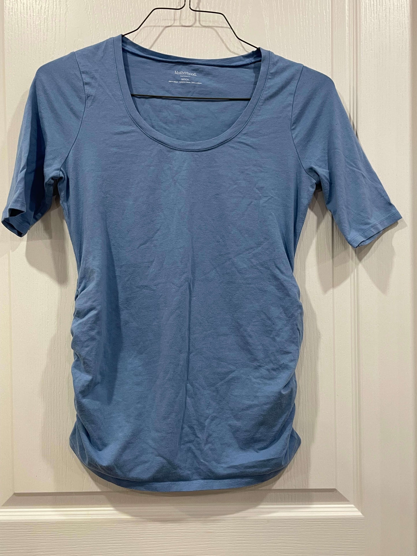 Solid Blue Maternity T-shirt, size Small, Maternity S (4-6)