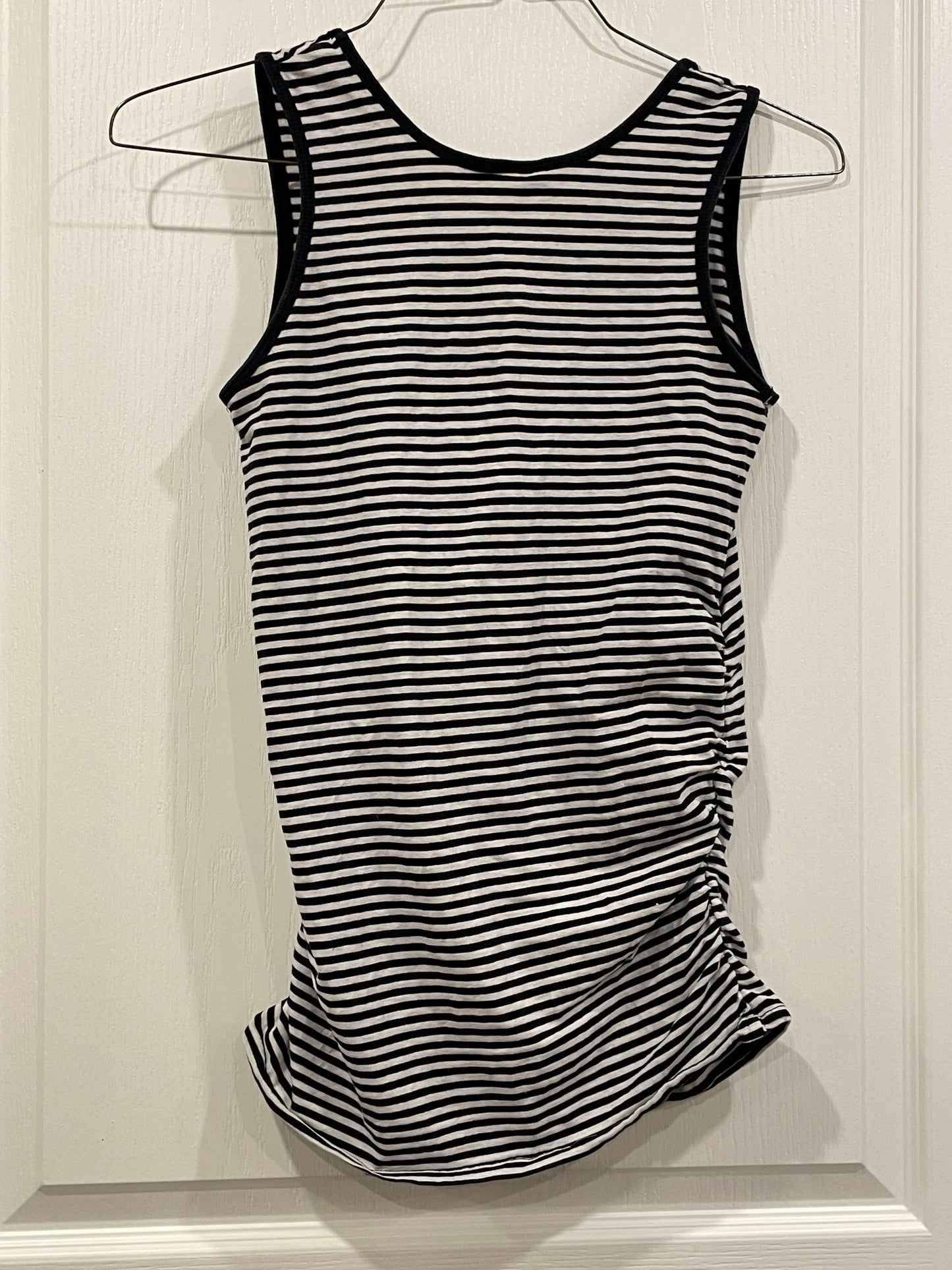 Black & White Striped Maternity Tank Top, size Small, Maternity S (4-6)