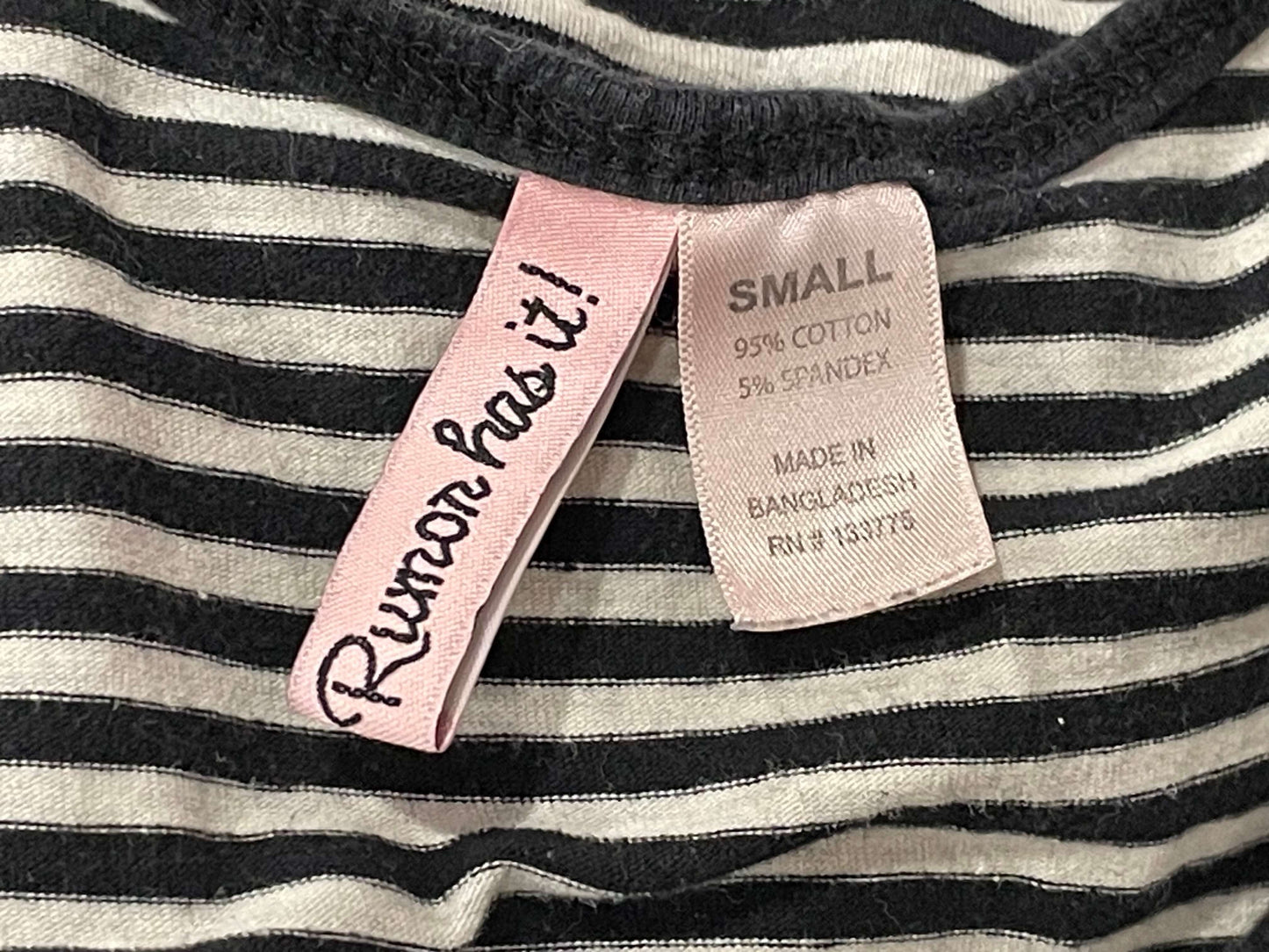 Rumor has it! Maternity tank, Black & White Striped Tank Top, size Small, VGUC, Maternity S (4-6)