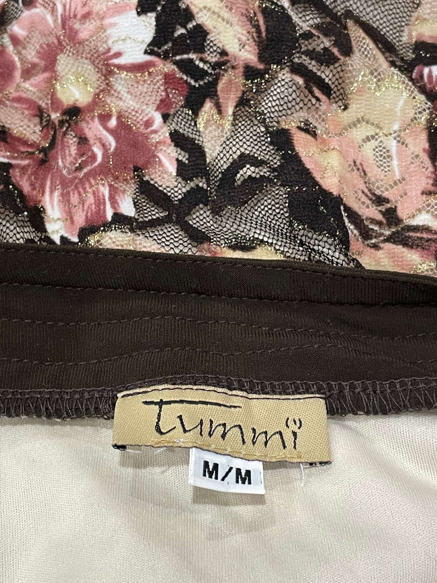 Tummi Maternity, Beautiful L/S Shimmery Floral Top, size Medium, EUC, Maternity M (8-10)