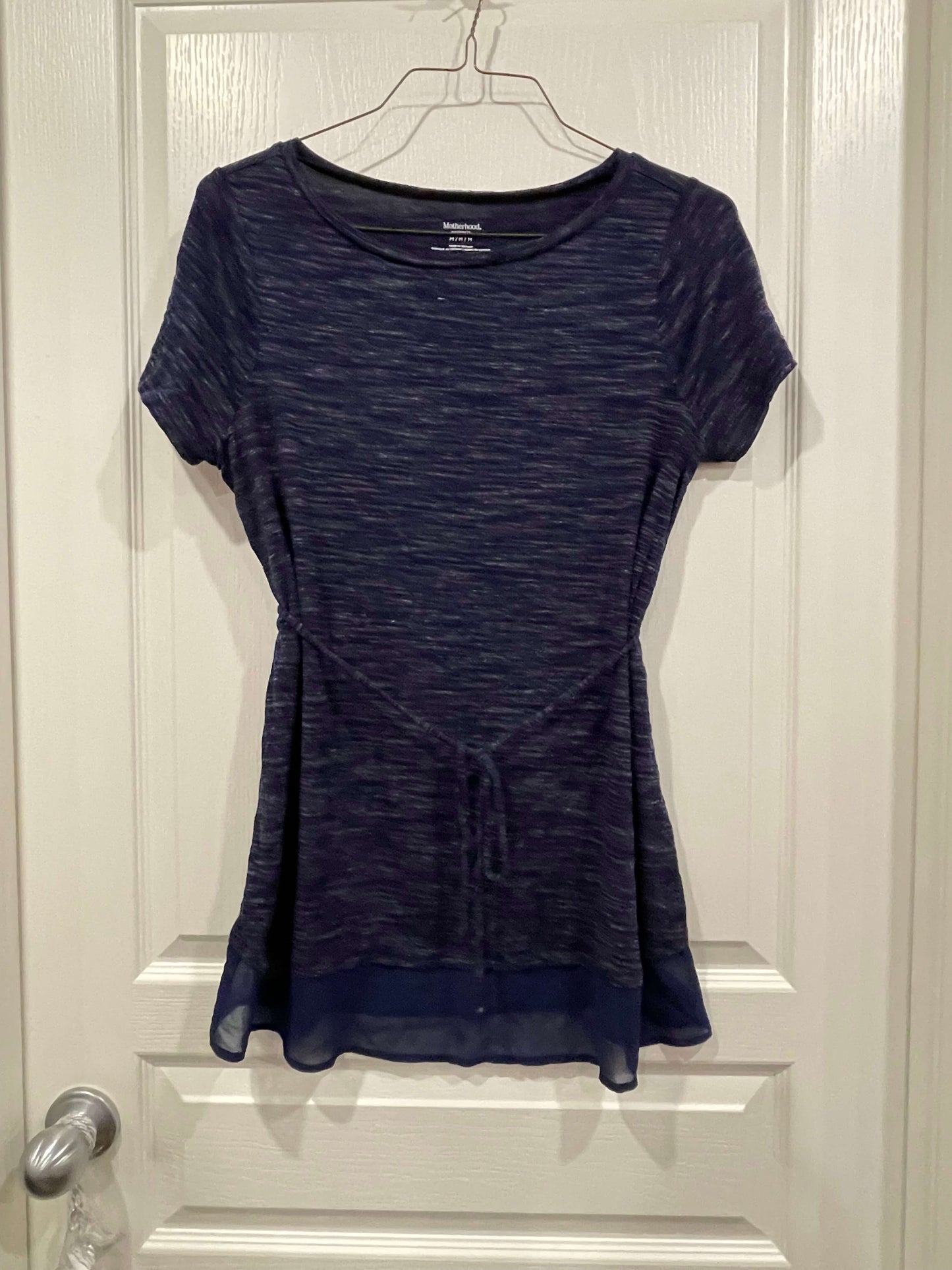 Motherhood Maternity, Navy S/S top, size Medium, Maternity M (8-10)