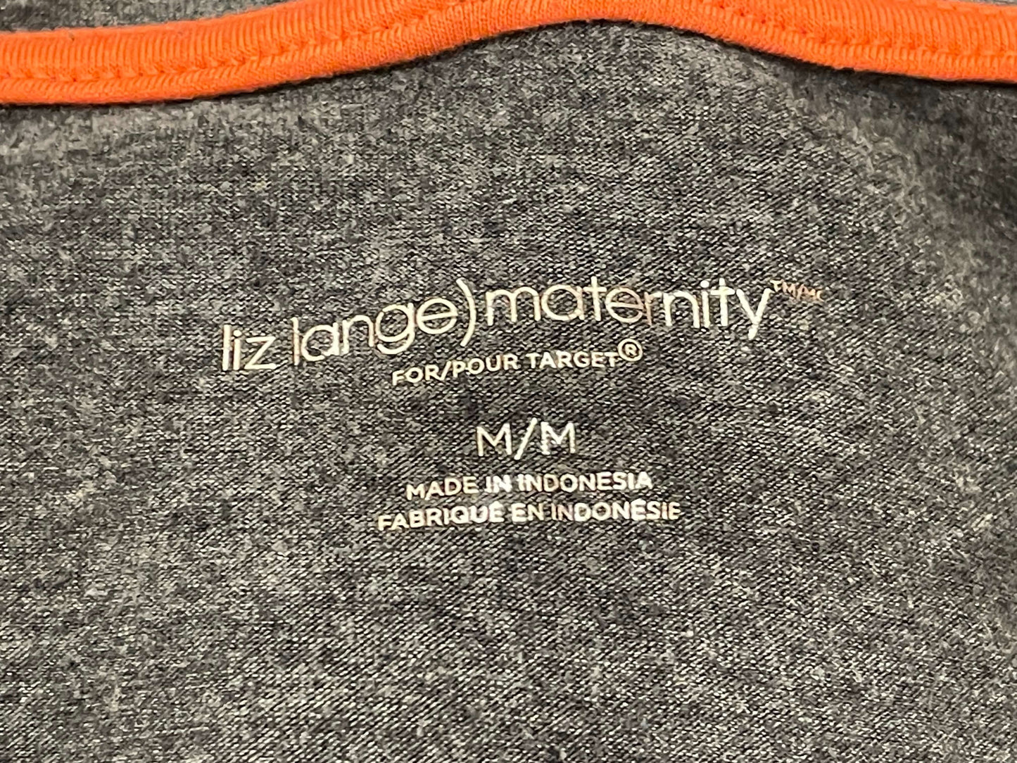 Liz Lange Maternity, Grey L/S T-shirt Hoodie, size Medium, Maternity M (8-10)