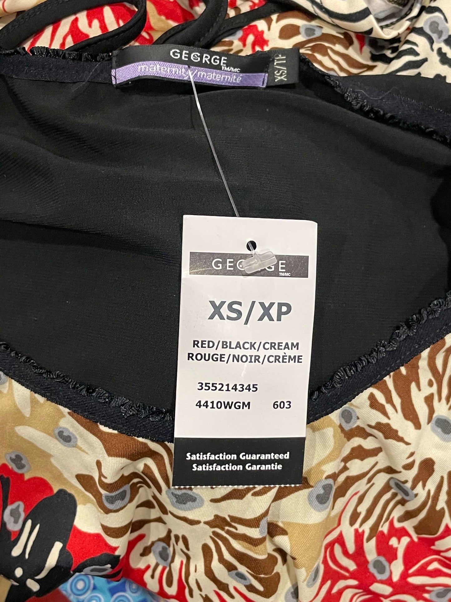 George Maternity s/s floral top, size X-Small, BNWT, Maternity XS (0-2)