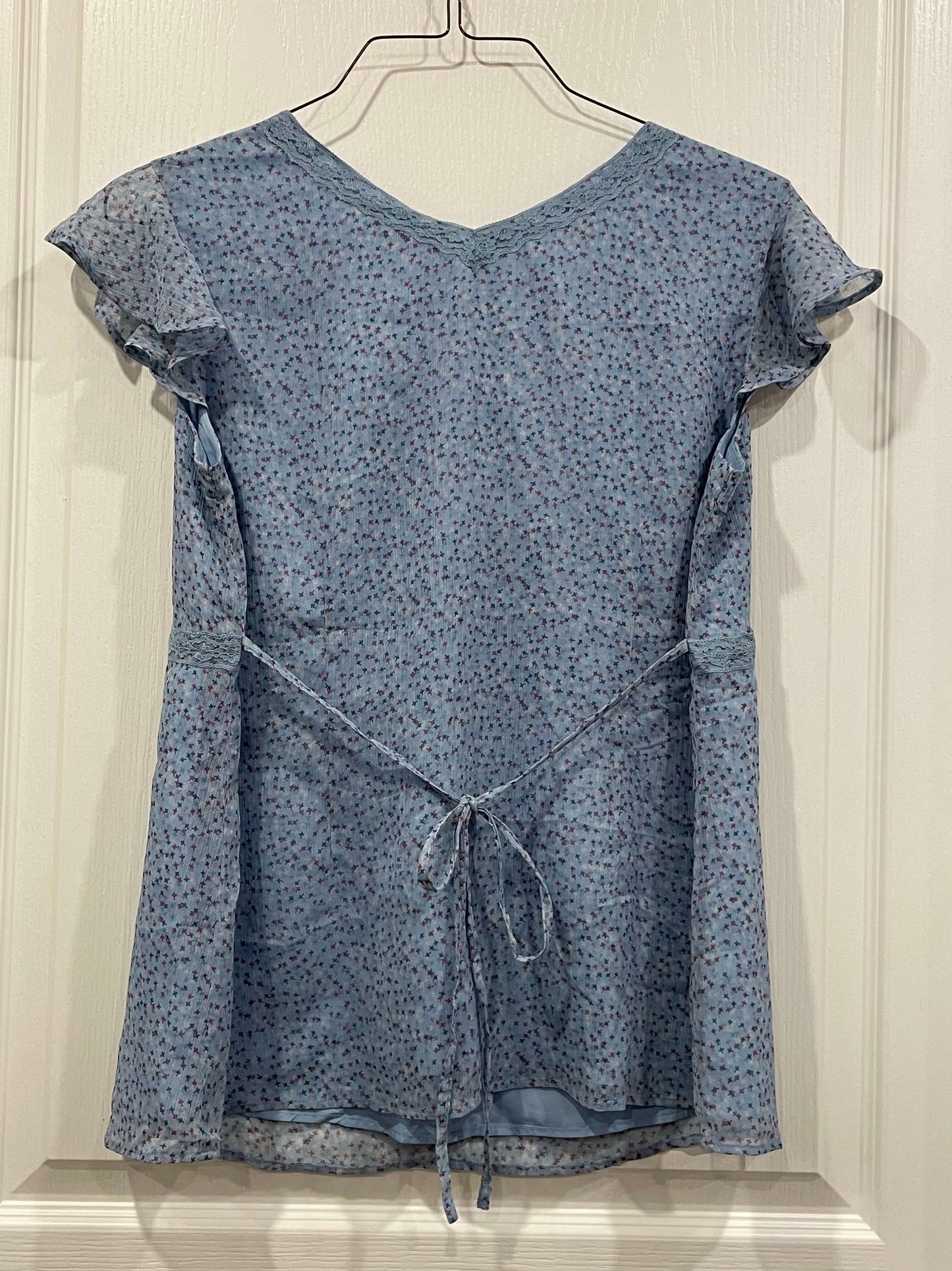 Motherhood Maternity, s/s light blue top, size Medium, Maternity M (8-10)