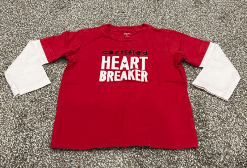 “Certified Heart Breaker” L/S T-shirt, size 2T, Kids 2T