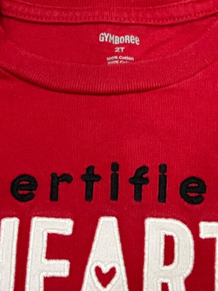 Gymboree “Certified Heart Breaker” L/S T-shirt, size 2T, VGUC, Kids 2T
