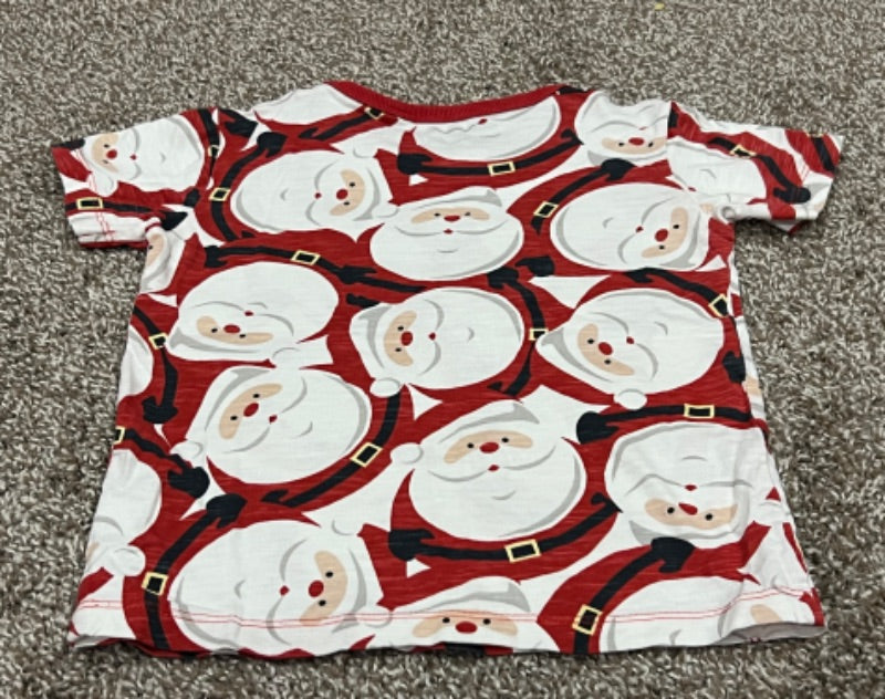 Santa S/S t-shirt, size 82 EU (~18mos), but fits big , Kids 24 Month (18-24M)