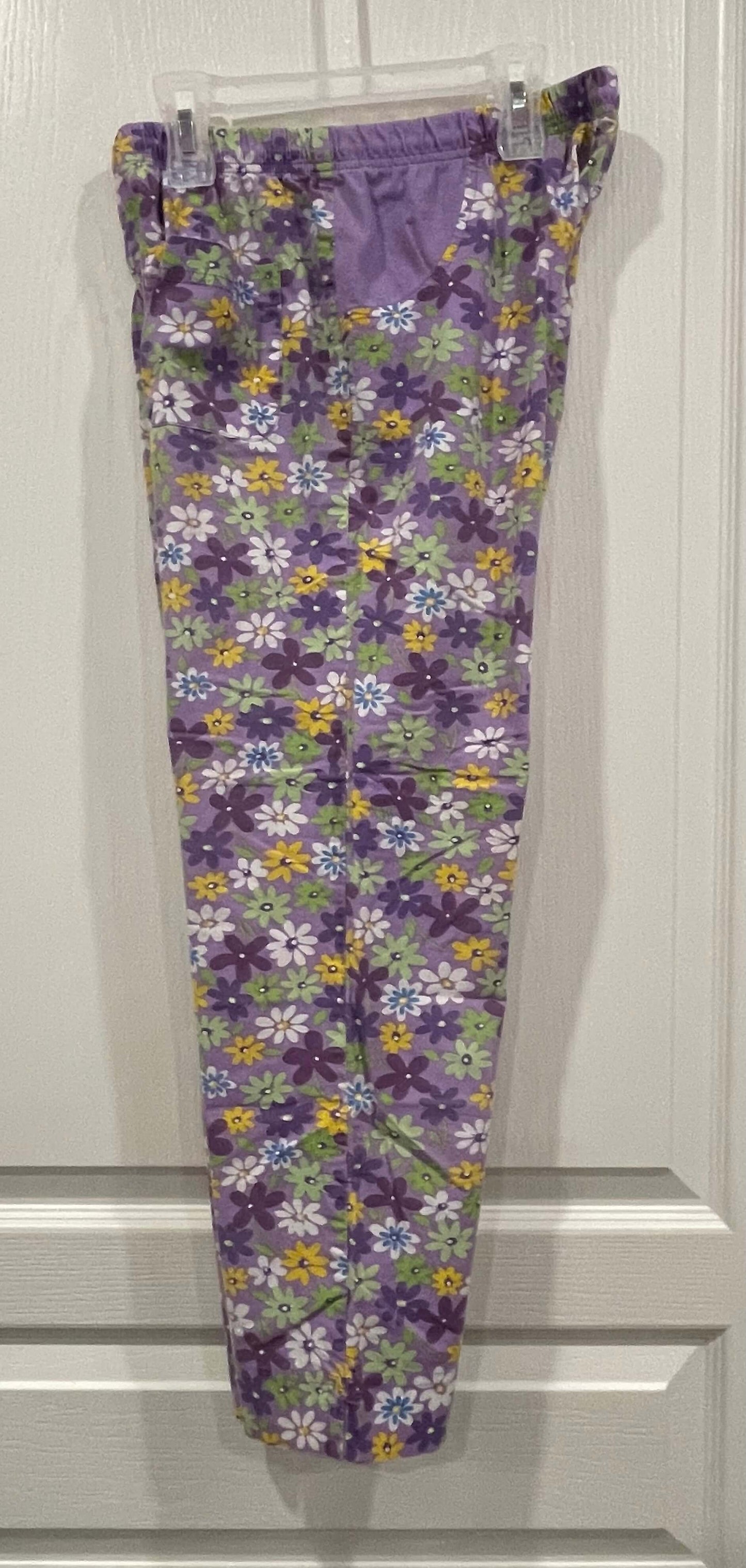 Cute Maternity Pants with Floral Pattern, size Small, Maternity S (4-6)