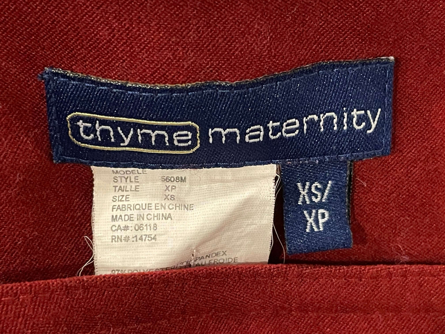 VGUC, Thyme Maternity, Long Red Dress, size X-Small, Maternity XS (0-2)