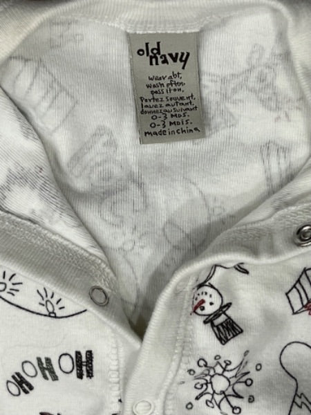 Old Navy Christmas Holiday Sleeper, size 0-3mos, Kids 3 Month (0-3M)