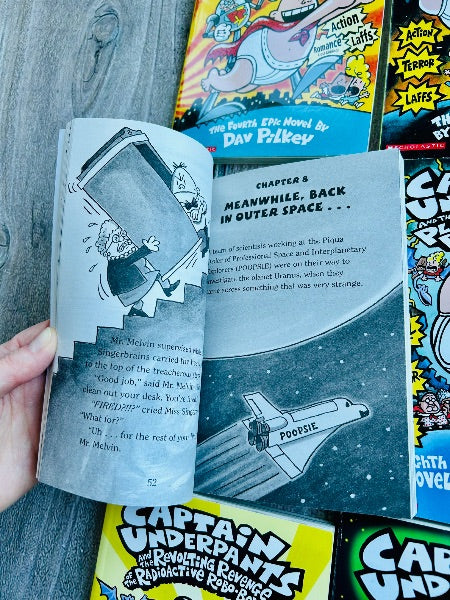 Captain Underpants complete book collection 1-12 by Dav Pilkey, excellent condition