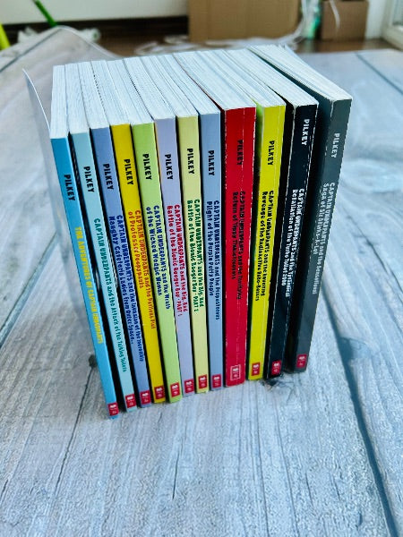 Captain Underpants complete book collection 1-12 by Dav Pilkey, excellent condition