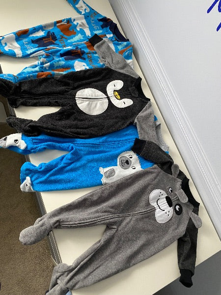 Bundle of Fleece Animal Sleepers, 3 months , Kids 3 Month (0-3M)
