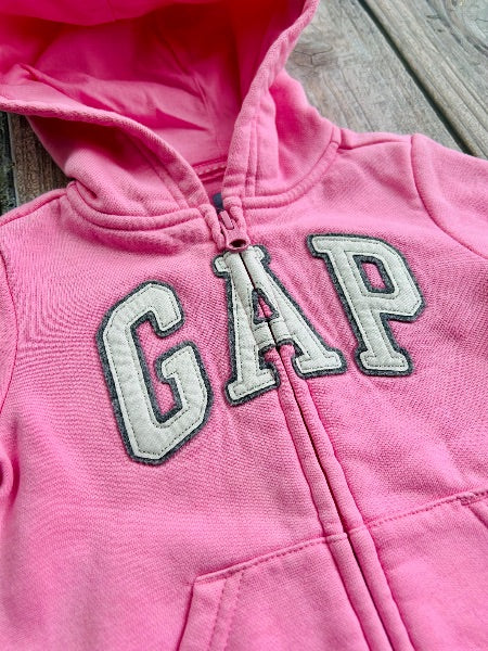 BabyGap size 2T girls light pink logo zip up hoodie, zip up sweater, Kids 2T