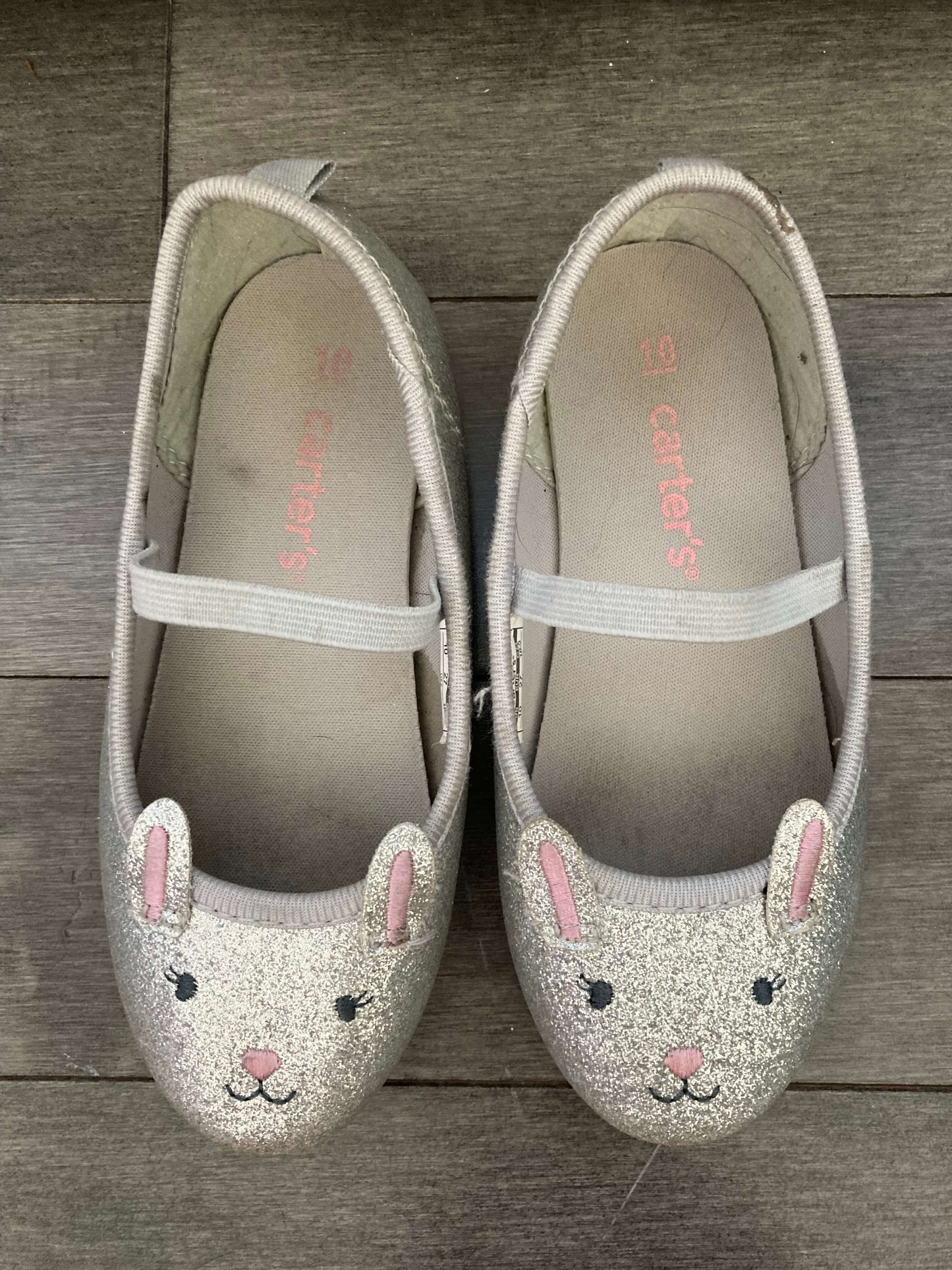 Bunny Silver Shoes, Size 10, Shoes 10 (Toddler:2-4yr)