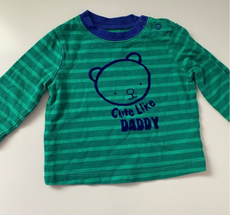2 Cotton Shirts- Moose/Daddy, 6 months , Kids 6 Month (3-6M)