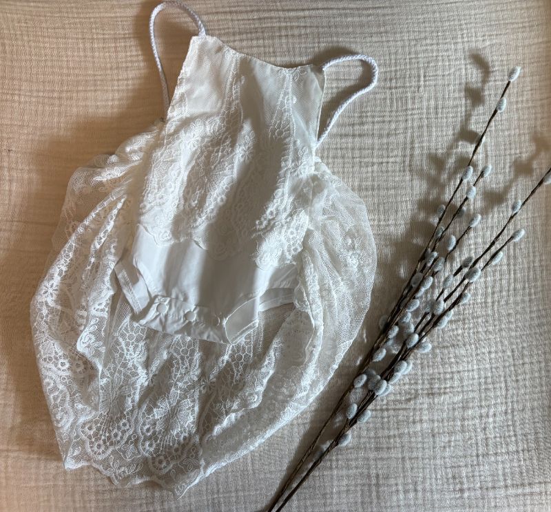 3-6 Months Baby Girl Lace One Piece (Perfect for Weddings!), Kids 6 Month (3-6M)