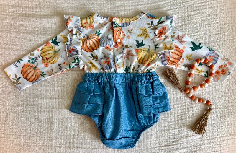 3-6 Months Baby Girl One Piece Fall/Halloween Outfit , Kids 6 Month (3-6M)
