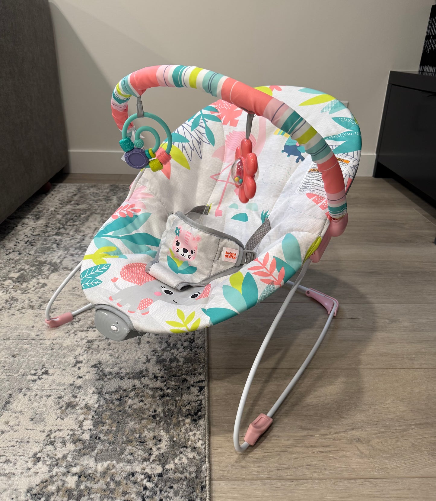 Bright Starts Flamingo Vibes Vibrating Bouncer