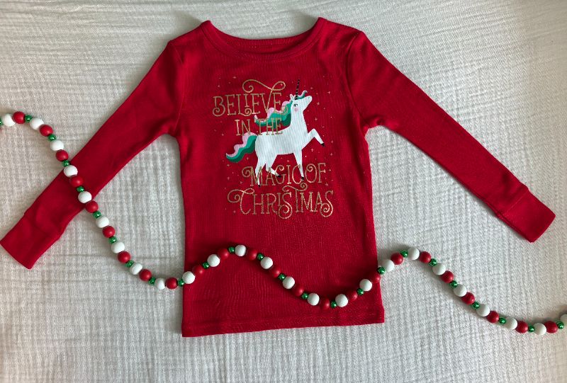 Cat & Jack 3T Unicorn Christmas 2 Piece Pajama Outfit *BNWT*, Kids 3T