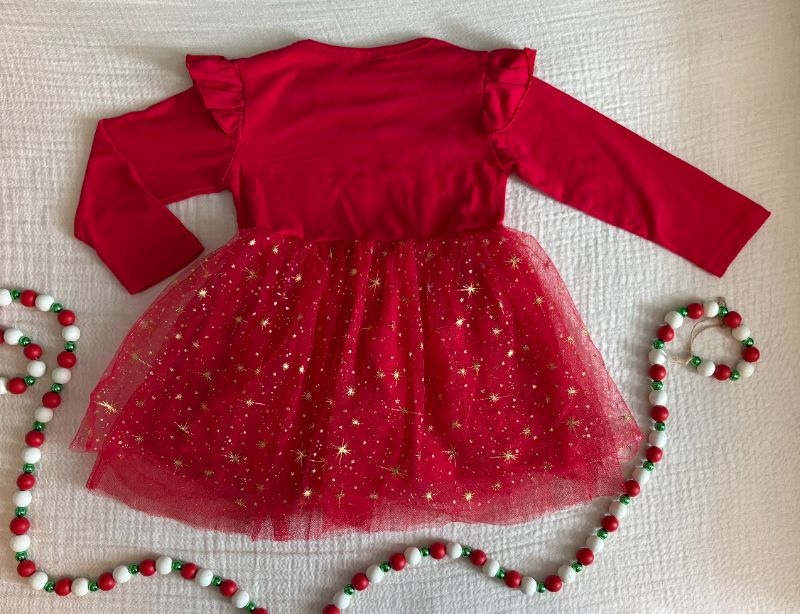 12-18 Months Baby Girl Red Christmas Dress, Kids 18 Month (12-18M)