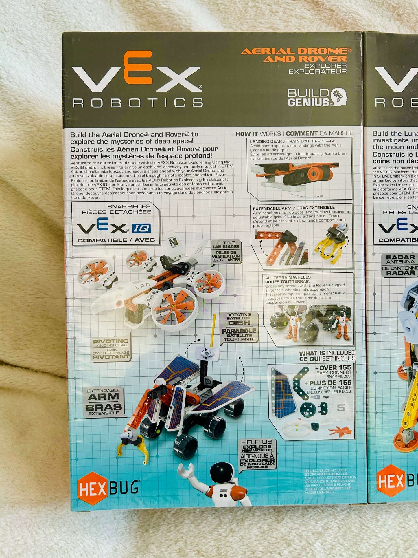 Hexbug Vex Robotics STEM bundle - mobile science lab, lunar lander, aerial drone and rover sets, brand new in package