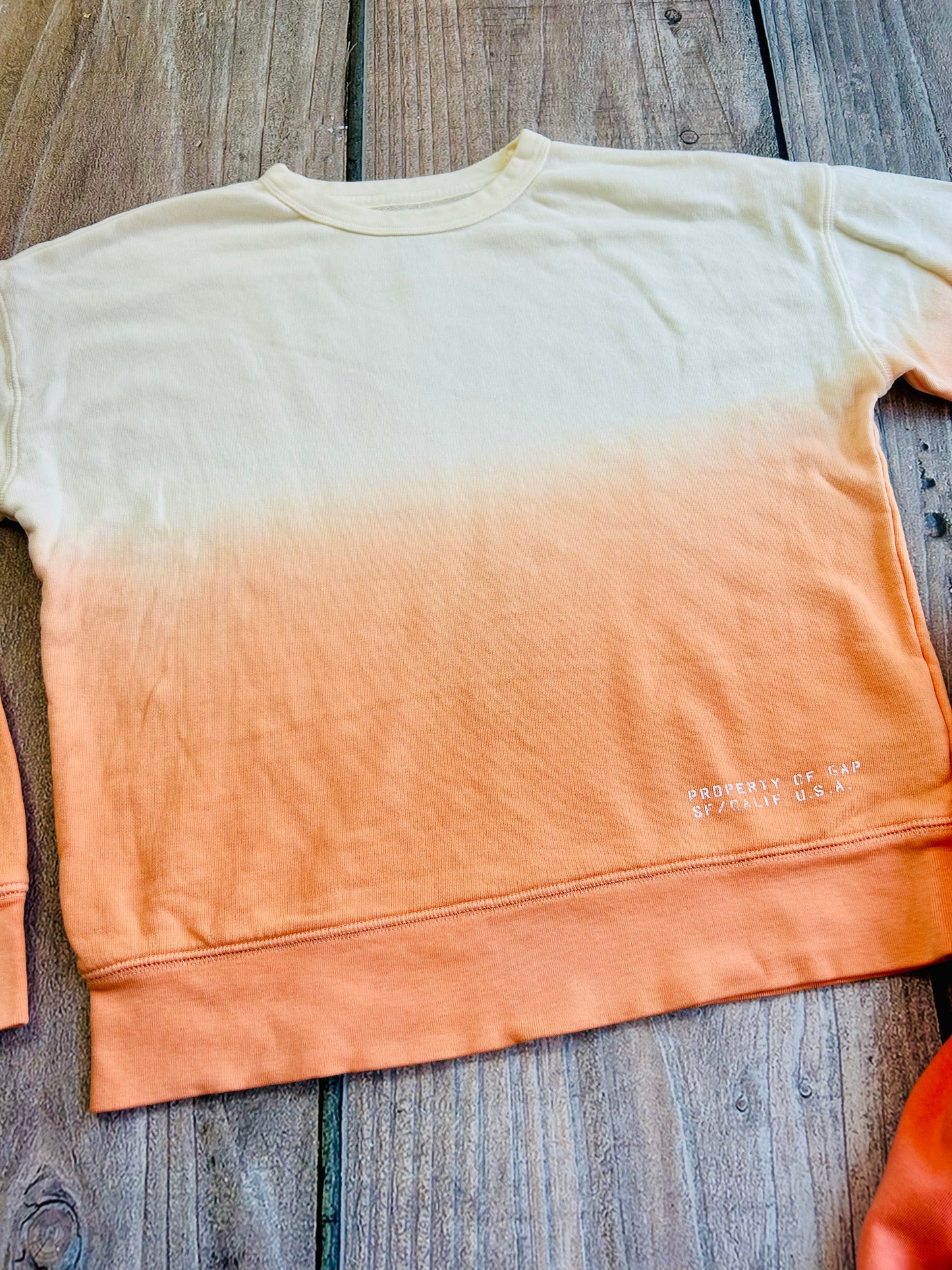 Gap Kids size 10 boys ombré french terry sweater top and sweatpants, sweats, joggers set, like new, Kids 10 (medium)