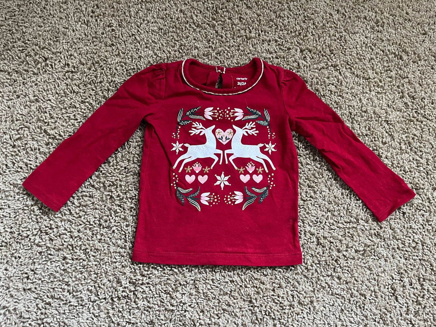 Carters, long sleeve, shirt, 2T, Kids 2T