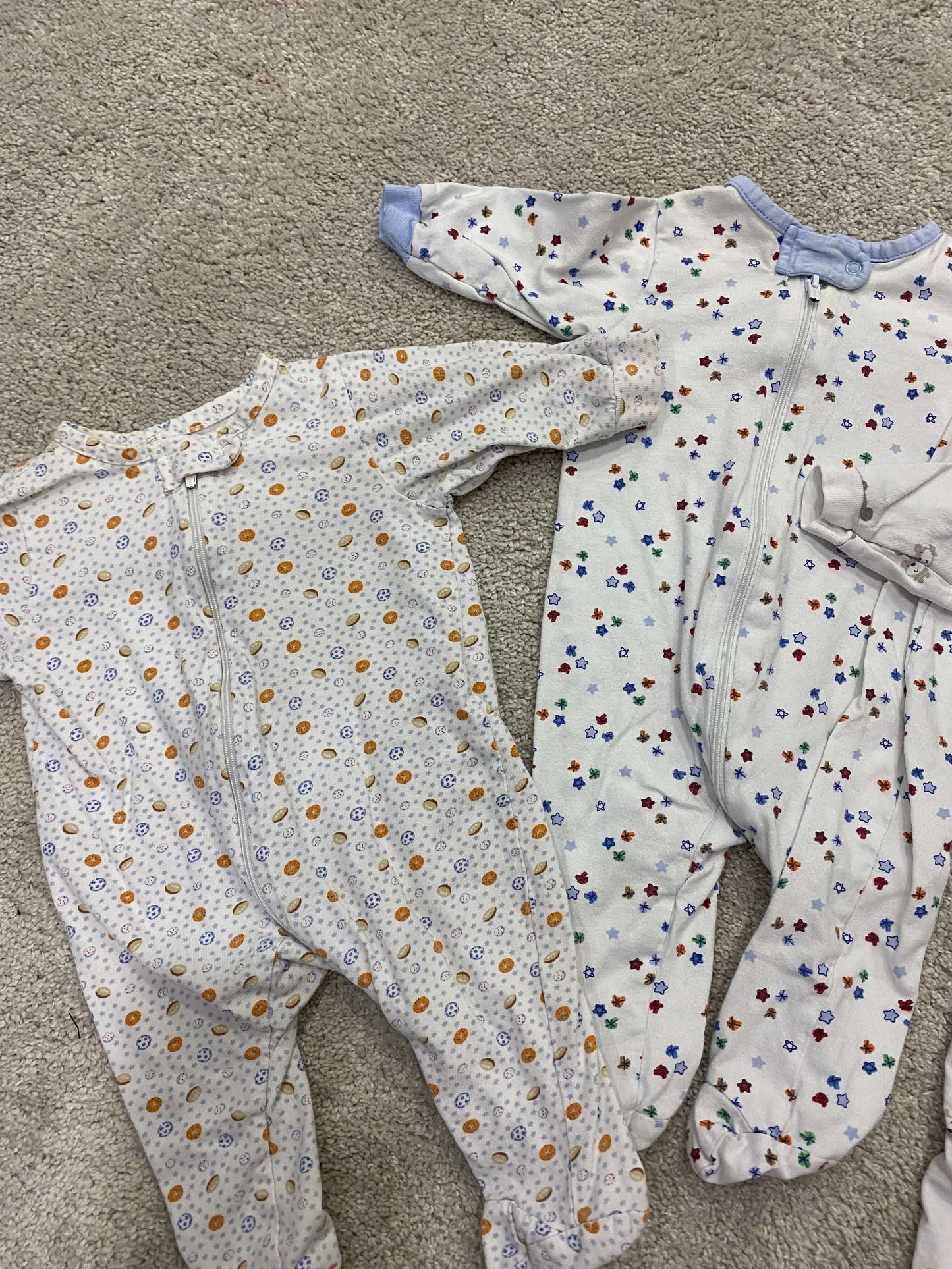 Cotton Gerber Baby Sleepers, 3 months , Kids 3 Month (0-3M)