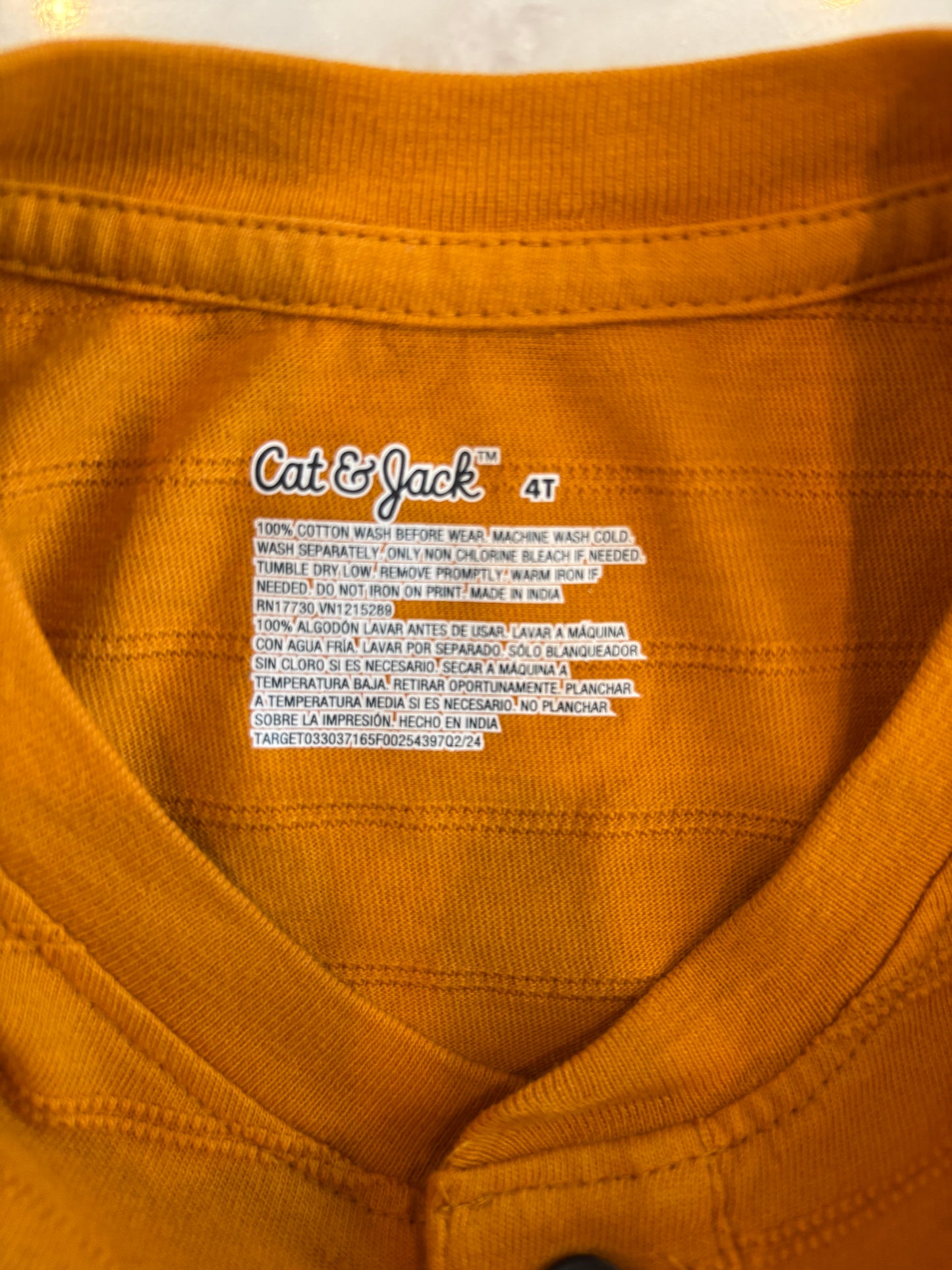 Cat and Jack Shirt, Kids 4/4T