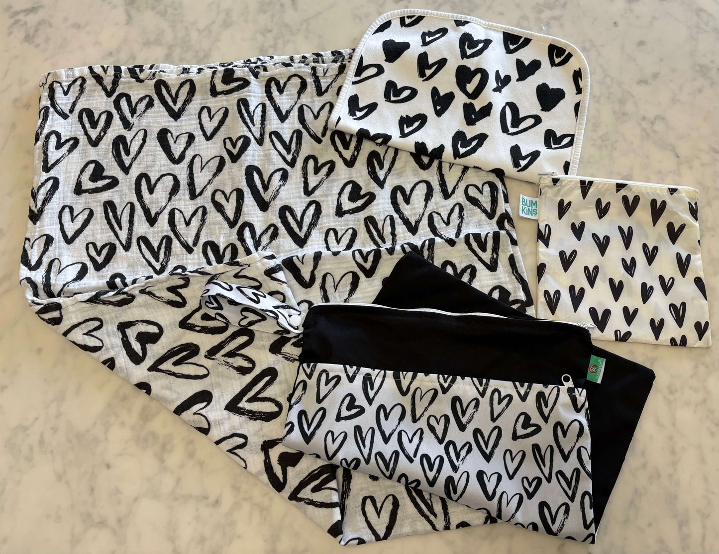 Hearts Diaper Bag Accessories
