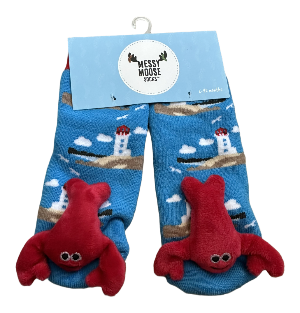 Messy Moose Baby Lobster Socks 6-48M