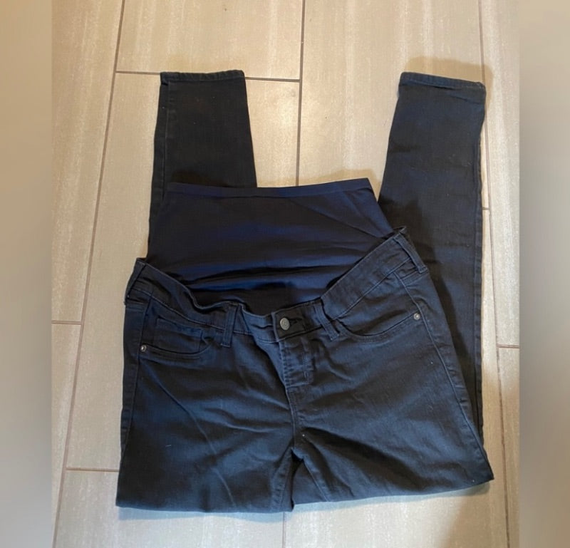 Tall Old Navy Rockstar Black Maternity Jeans, size 10, Maternity M (8-10)