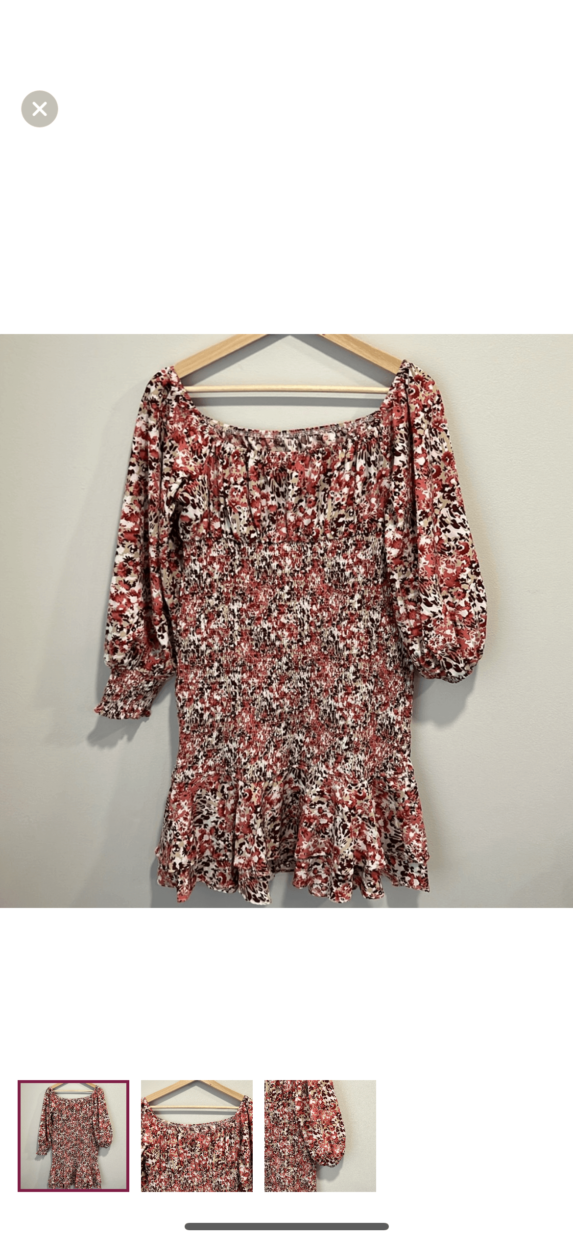 Shein Size Medium Smocked Floral Maternity Dress, Maternity M (8-10)