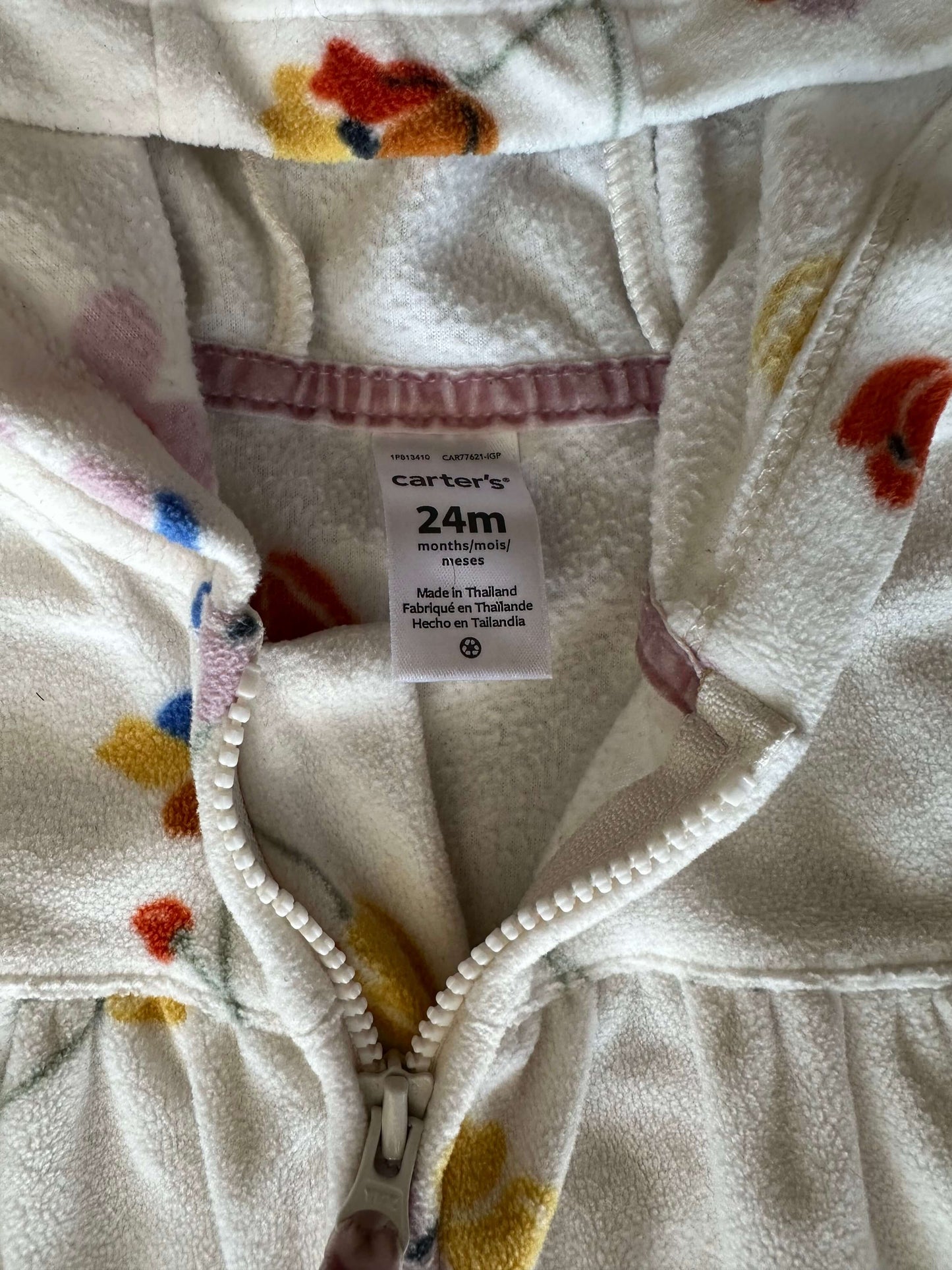 2 Fleece Hooded Rompers, Carters, 24 Months, EUC, Kids 24 Month (18-24M)
